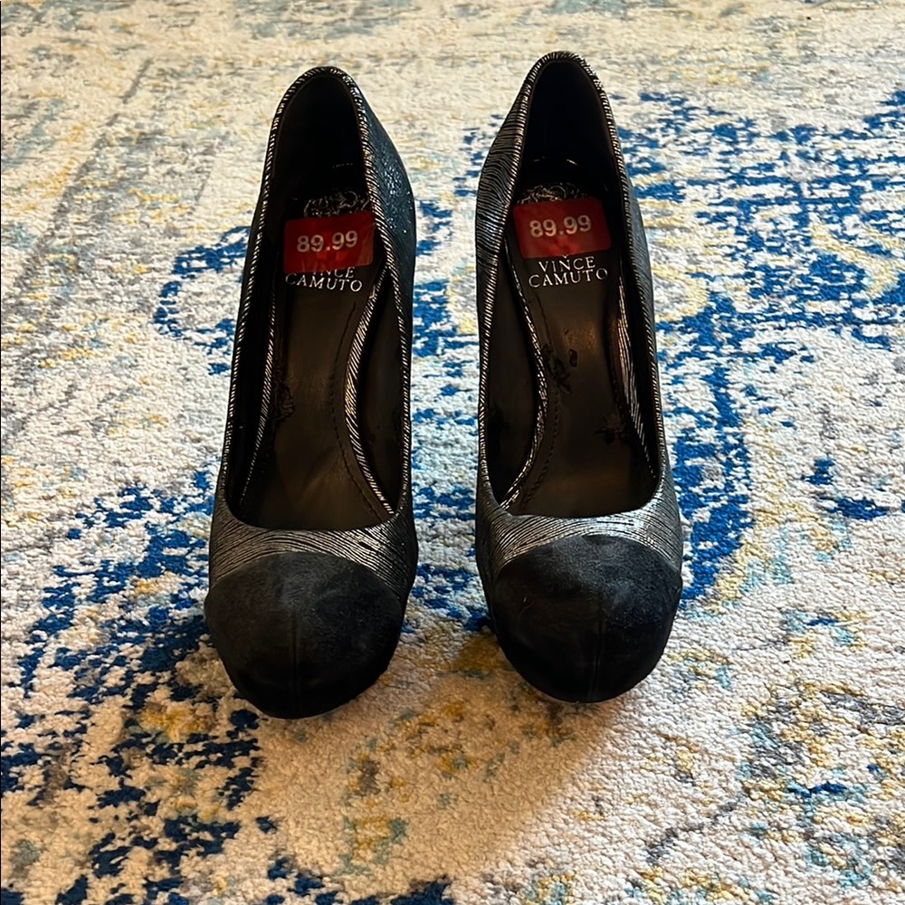 Vince Camuto Black and Silver Women's Shoes